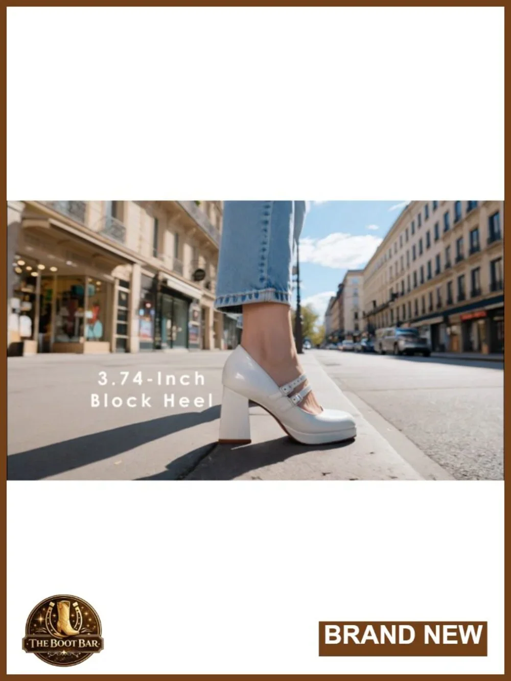 Platform Mary Jane Chunky Heels 3.74